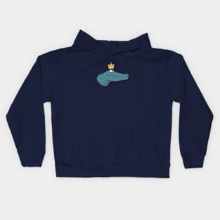 crocodile with crown Kids Hoodie